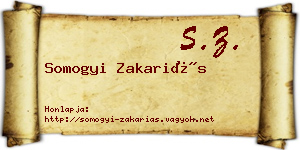 Somogyi Zakariás névjegykártya